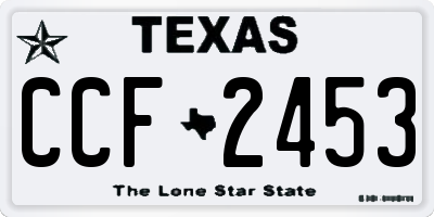 TX license plate CCF2453