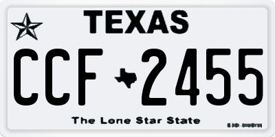 TX license plate CCF2455