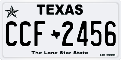 TX license plate CCF2456