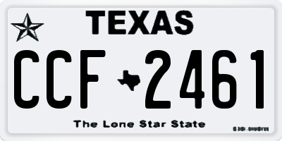 TX license plate CCF2461