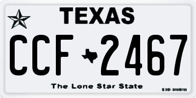 TX license plate CCF2467