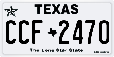 TX license plate CCF2470