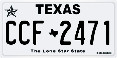 TX license plate CCF2471