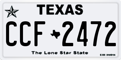 TX license plate CCF2472