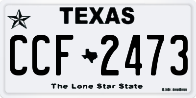 TX license plate CCF2473