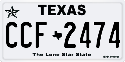 TX license plate CCF2474