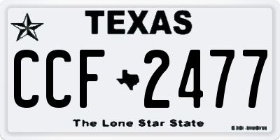 TX license plate CCF2477