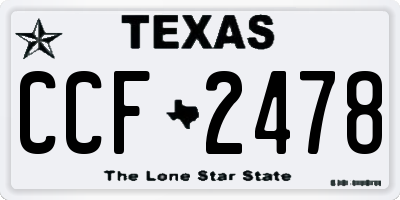 TX license plate CCF2478