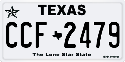 TX license plate CCF2479