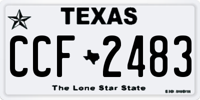 TX license plate CCF2483