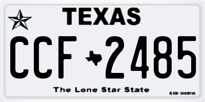 TX license plate CCF2485