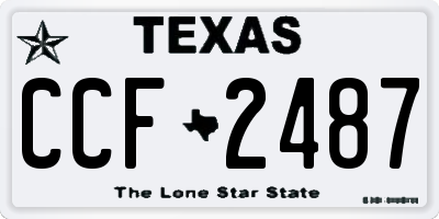TX license plate CCF2487