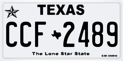 TX license plate CCF2489