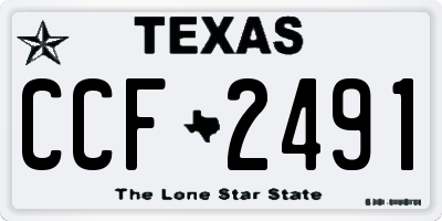 TX license plate CCF2491