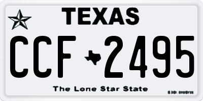 TX license plate CCF2495