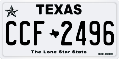 TX license plate CCF2496