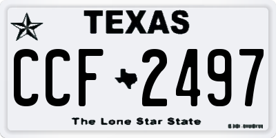 TX license plate CCF2497