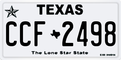 TX license plate CCF2498