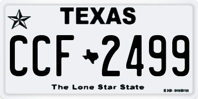 TX license plate CCF2499