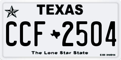 TX license plate CCF2504