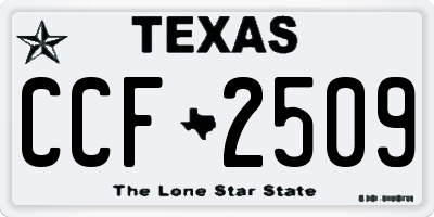 TX license plate CCF2509