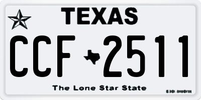 TX license plate CCF2511
