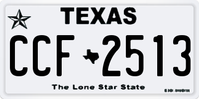 TX license plate CCF2513