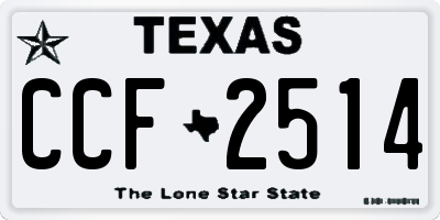 TX license plate CCF2514