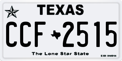 TX license plate CCF2515