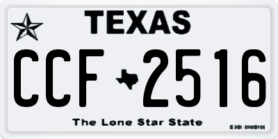 TX license plate CCF2516
