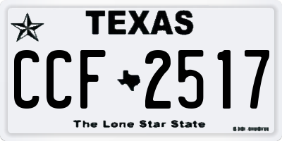 TX license plate CCF2517