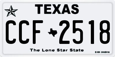 TX license plate CCF2518