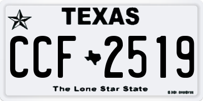 TX license plate CCF2519
