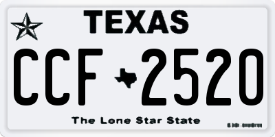 TX license plate CCF2520