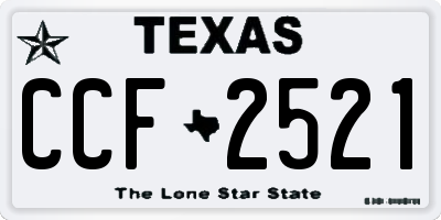 TX license plate CCF2521