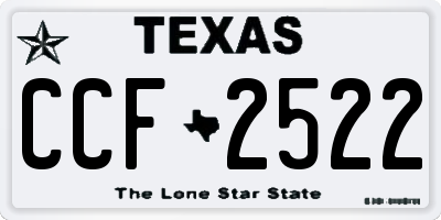 TX license plate CCF2522