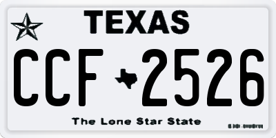 TX license plate CCF2526