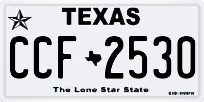 TX license plate CCF2530