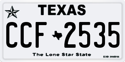 TX license plate CCF2535
