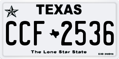 TX license plate CCF2536