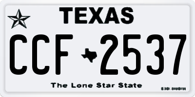 TX license plate CCF2537