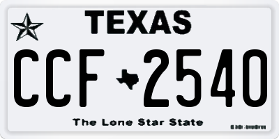 TX license plate CCF2540