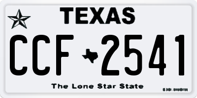 TX license plate CCF2541