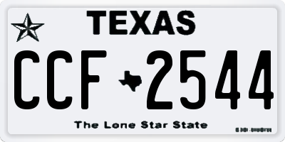 TX license plate CCF2544
