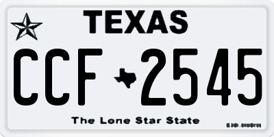 TX license plate CCF2545