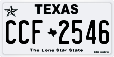 TX license plate CCF2546