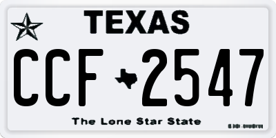 TX license plate CCF2547