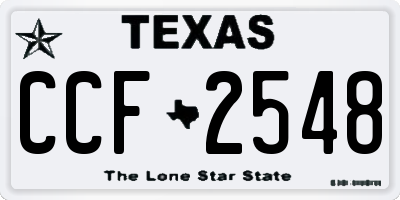 TX license plate CCF2548