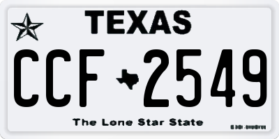 TX license plate CCF2549