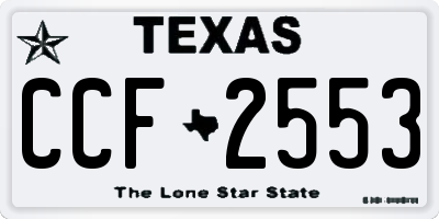 TX license plate CCF2553